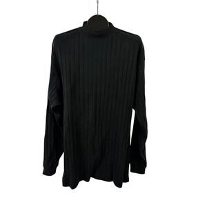 Vintage Haggar Men’s Black Ribbed Turtleneck Sweater Large Cotton NWT
